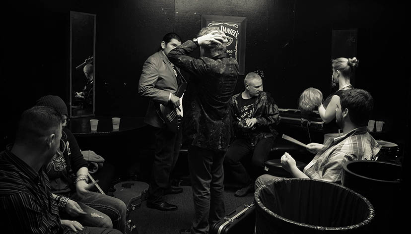Art Rockers in the Whisky a Go Go dressing room